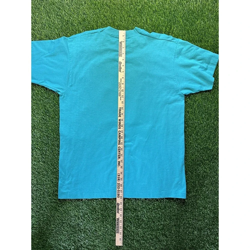 Vintage Fruit Of The Loom Single Stitch T Shirt‎ Audubon Sabal Palm Large Teal